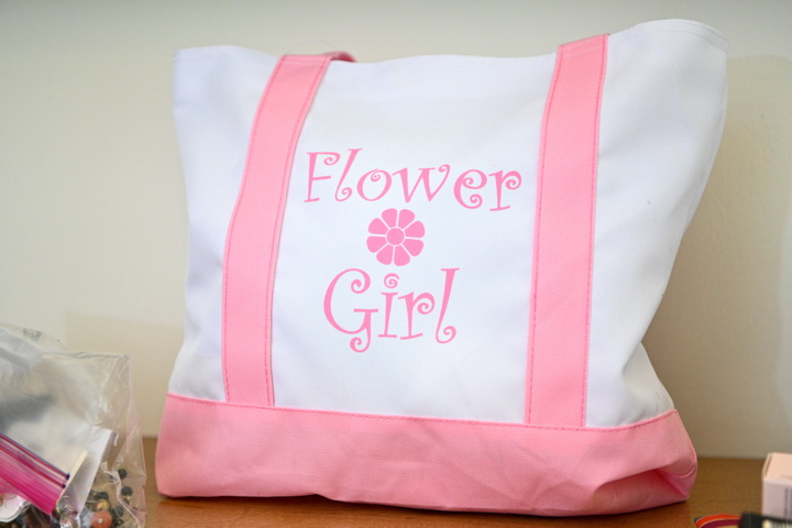 Flower girl beach bag