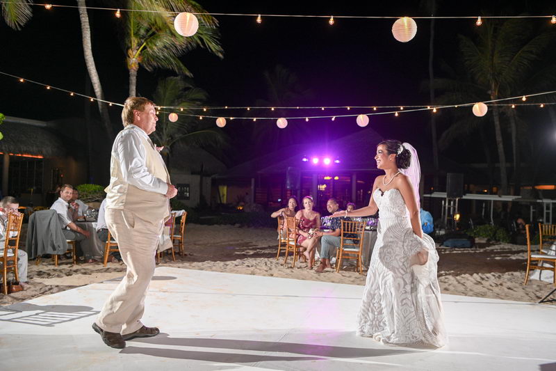 Dad and daughter first dance