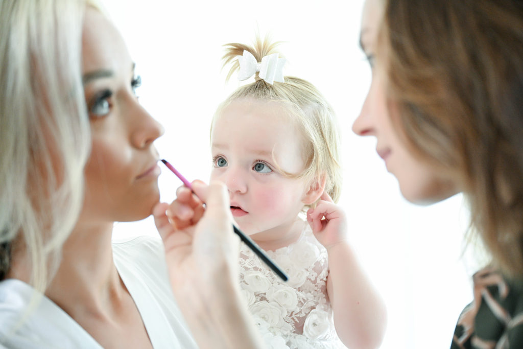 Bride and daughter