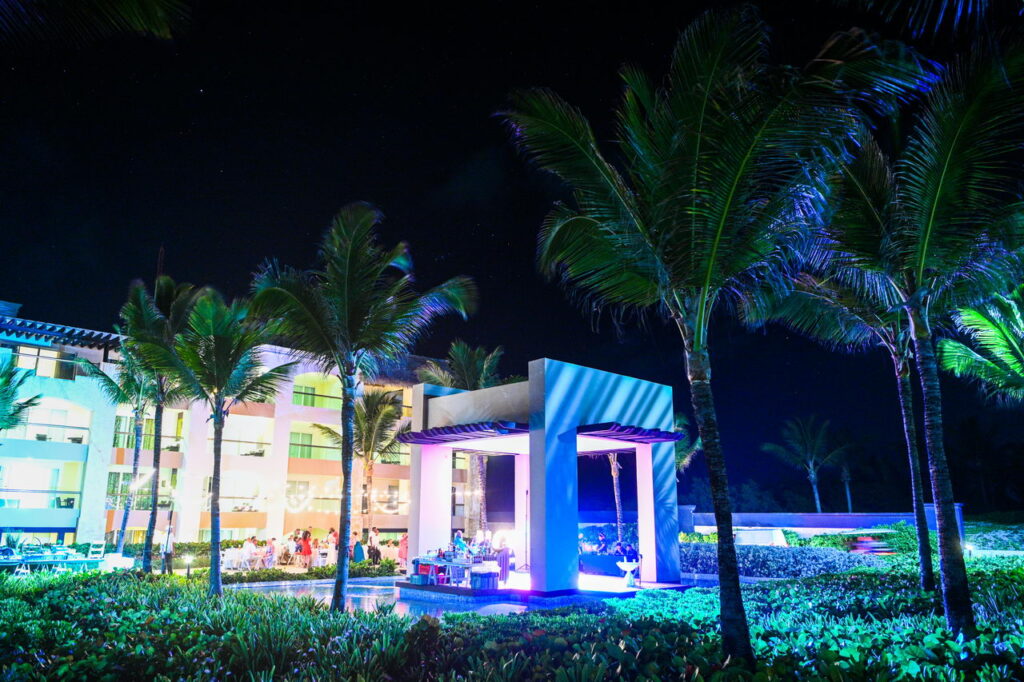 Harmonica Gazebo HR at night Punta Cana wedding photographer