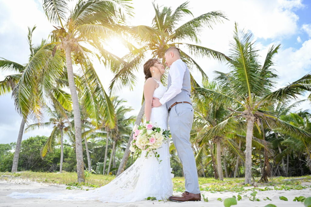 Palm tree forest HR photo by Punta Cana wedding photographer