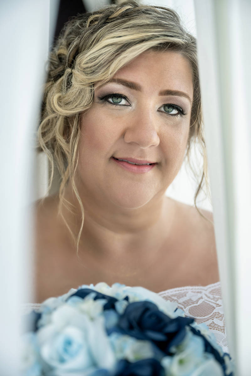 Bride portrait by photographer in Punta Cana