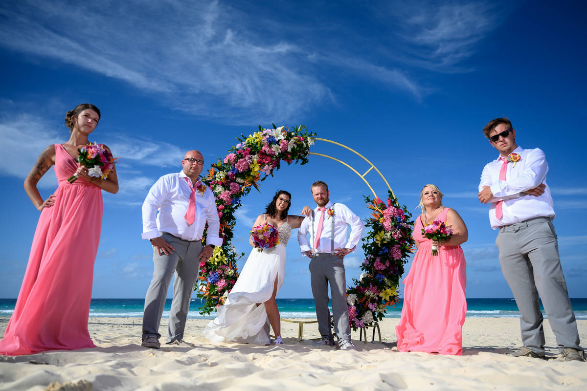 Bridal party at Hard Rock Punta Cana by Photo Cine Art
