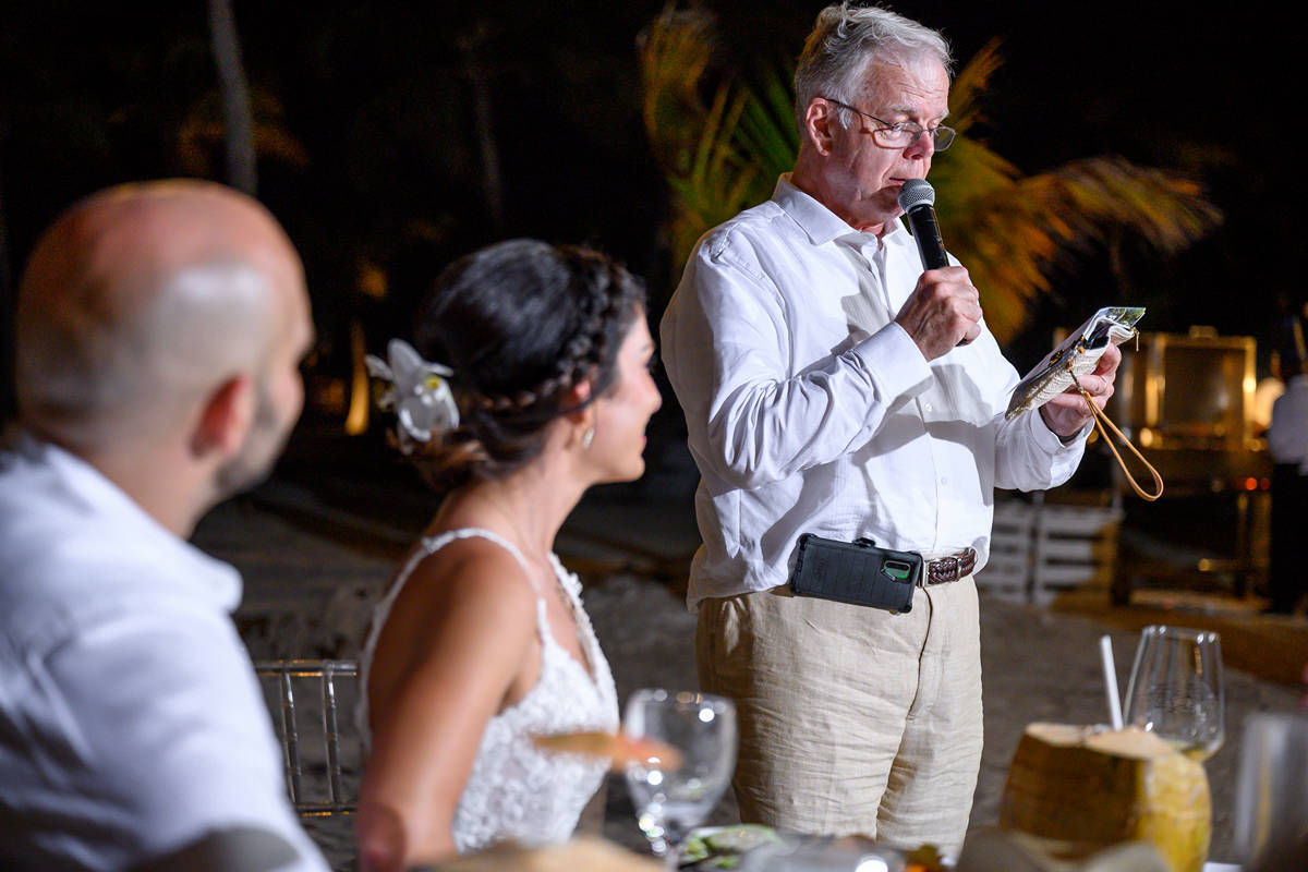 Secrets resorts wedding reception speeches