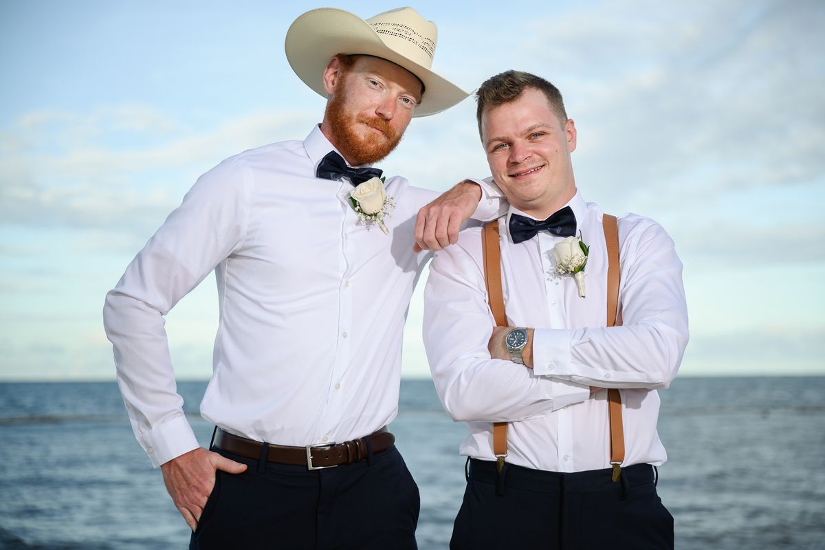 groom with best man photo