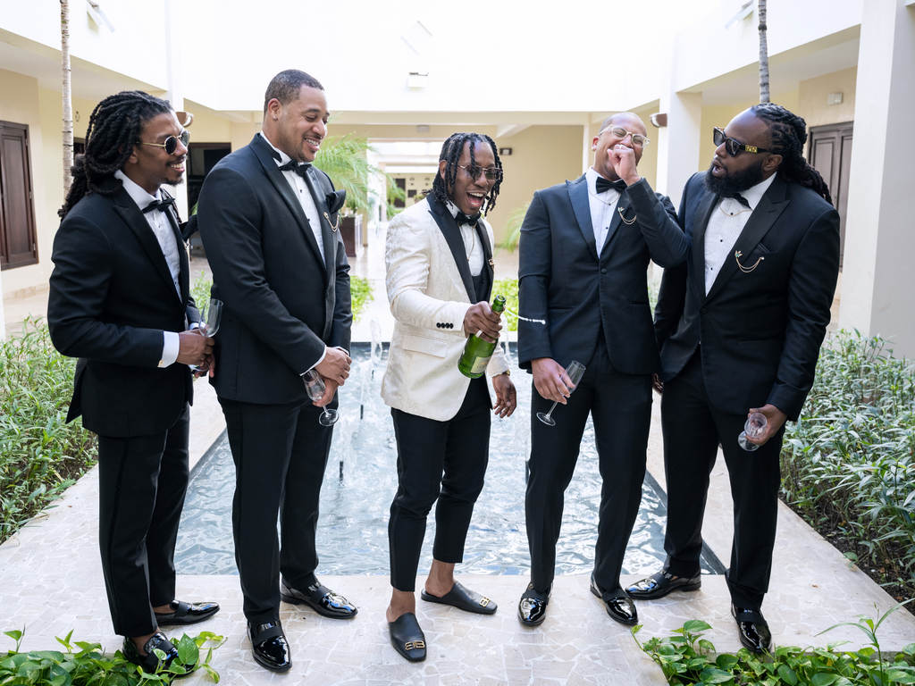 groomsmen wedding attire by Photo Cine Art